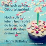 Ein hoch auf das Geburtstagskind. Hoch sollst du leben, hoch sollst du leben, hoch sollst du leben, dreimal hoch. Happy Birthday!
