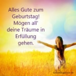 Alles Gute zum Geburtstag! Mögen all' deine Träume in Erfüllung gehen.